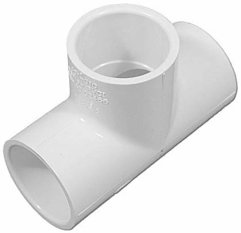 1in Tee Slip x Slip Sch 40 PVC Fitting White